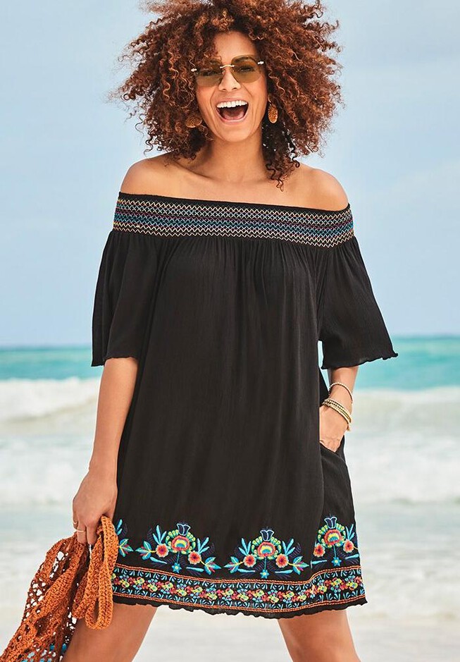 Rhiannon Embroidered Cover Up Dress | Swimsuits For All