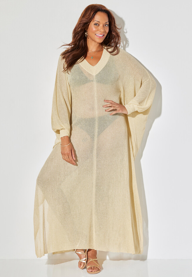 Lace-Up Caftan Cover Up