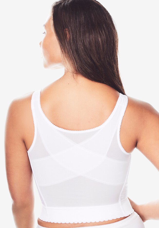 Comfort Choice Women's Plus Size Front Close Wireless Posture Bra  Front-Close, Wide Adjustable Straps