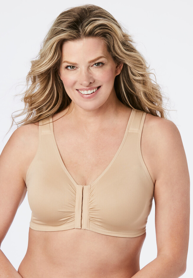 Full Figure Plus Size MagicLift Natural Shape Front-Close Bra Wirefree 1210