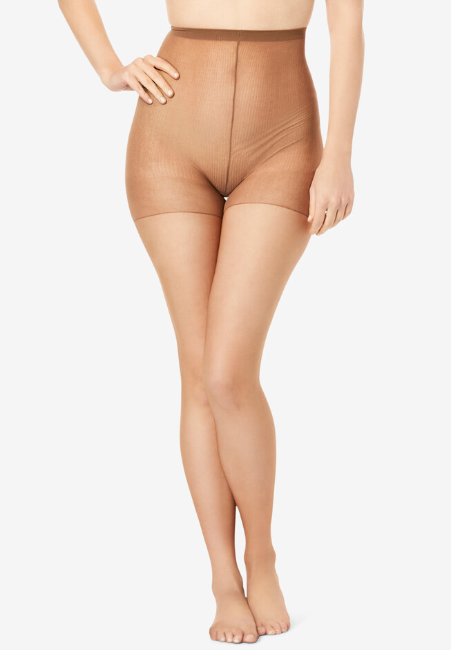Style Essentials by Hanes Body Shaper Pantyhose Plus Size, Sheer
