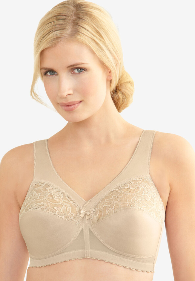 Camille Underwired Floral Lace And Satin Full Cup Bra