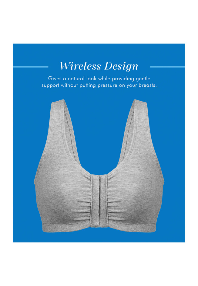 18 Hour Cotton Comfort Front & Back Close, Easy On & Easy Off Bra US400C