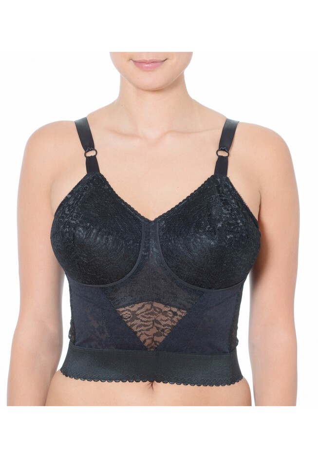 Embrace Lace Non Padded Wired 3/4th Cup Bridal Wear Medium coverage Fashion  Bra - Black